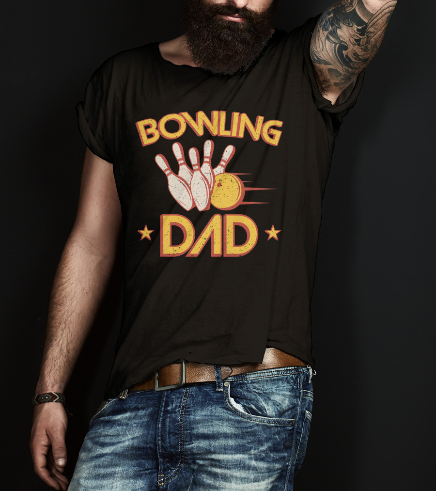 Bowling Dad Vintage Pins Ball86 T-Shirt