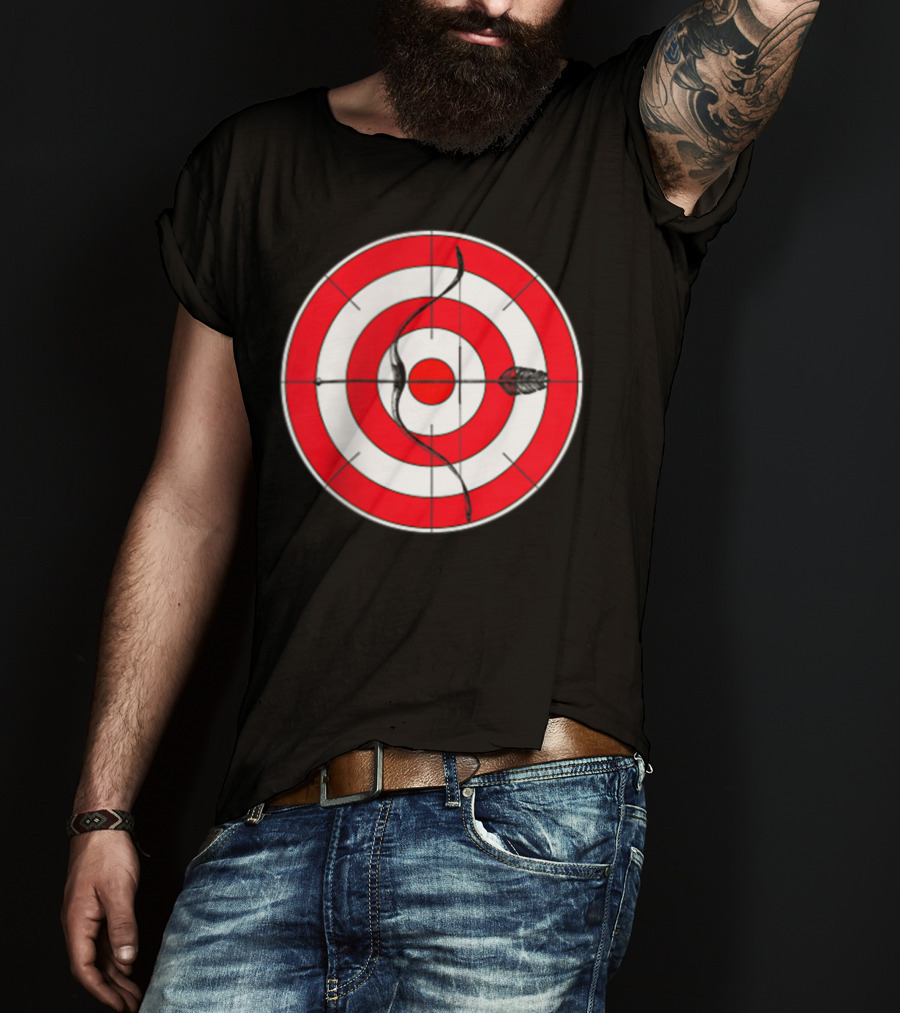 Archery Target Bear Deer Bow Arrow Novelty Mom Dad T-Shirt