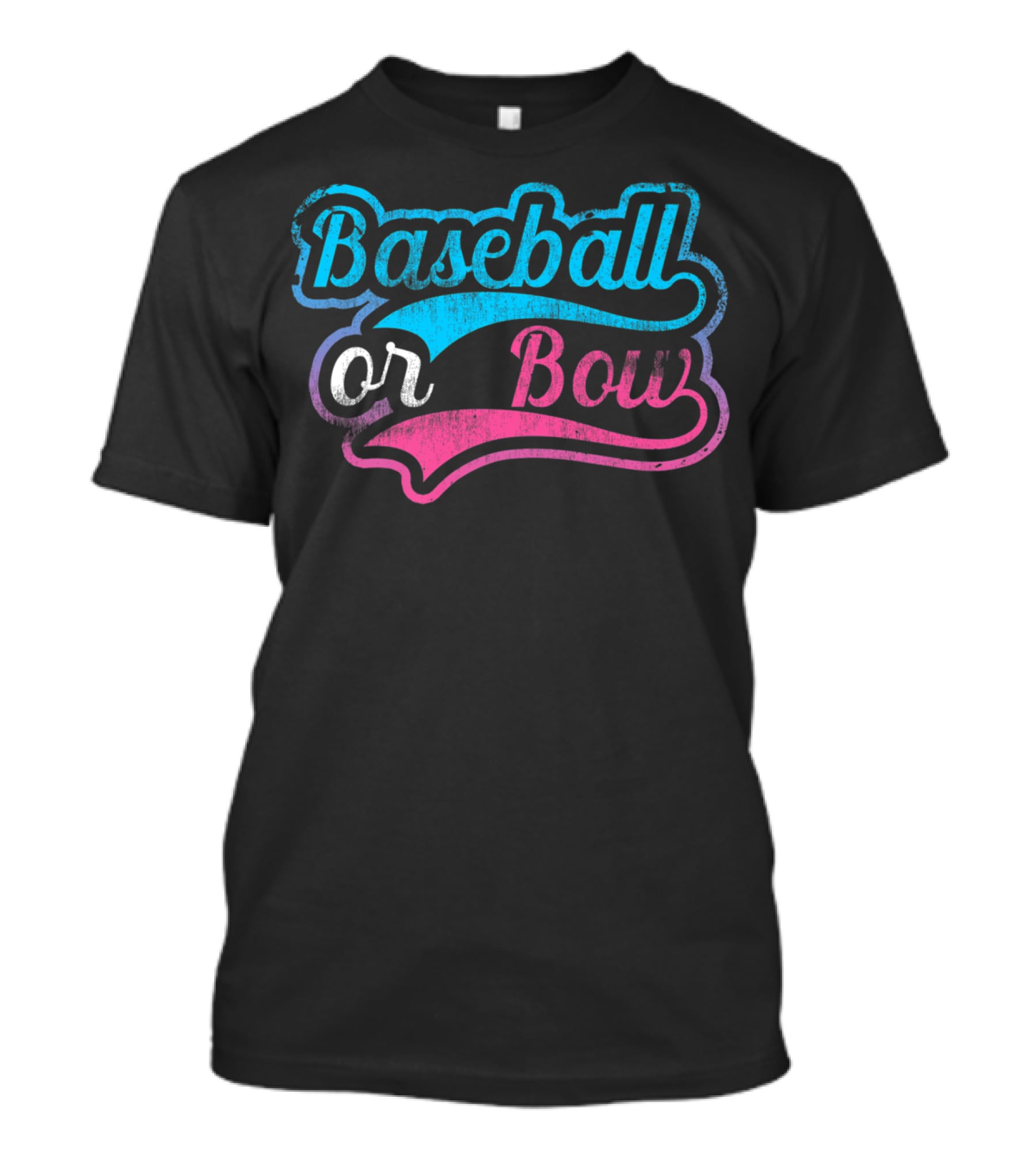 Baseball Or Bow Pregnancy Gender Reveal Baby T-Shirt