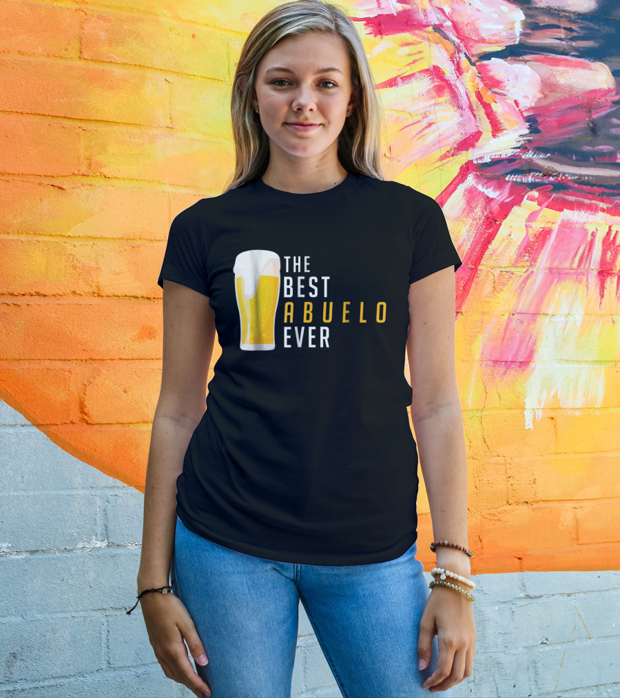 The Best Abuelo Ever Beer Glass T-Shirt
