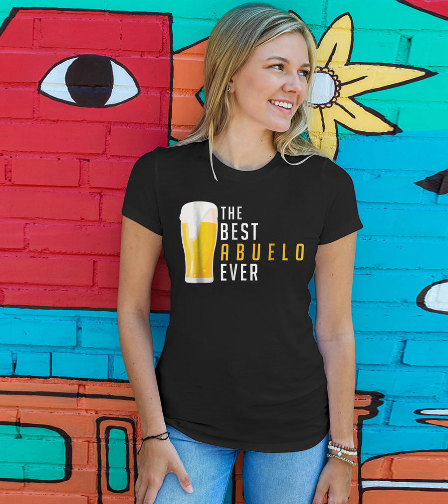 The Best Abuelo Ever Beer Glass T-Shirt