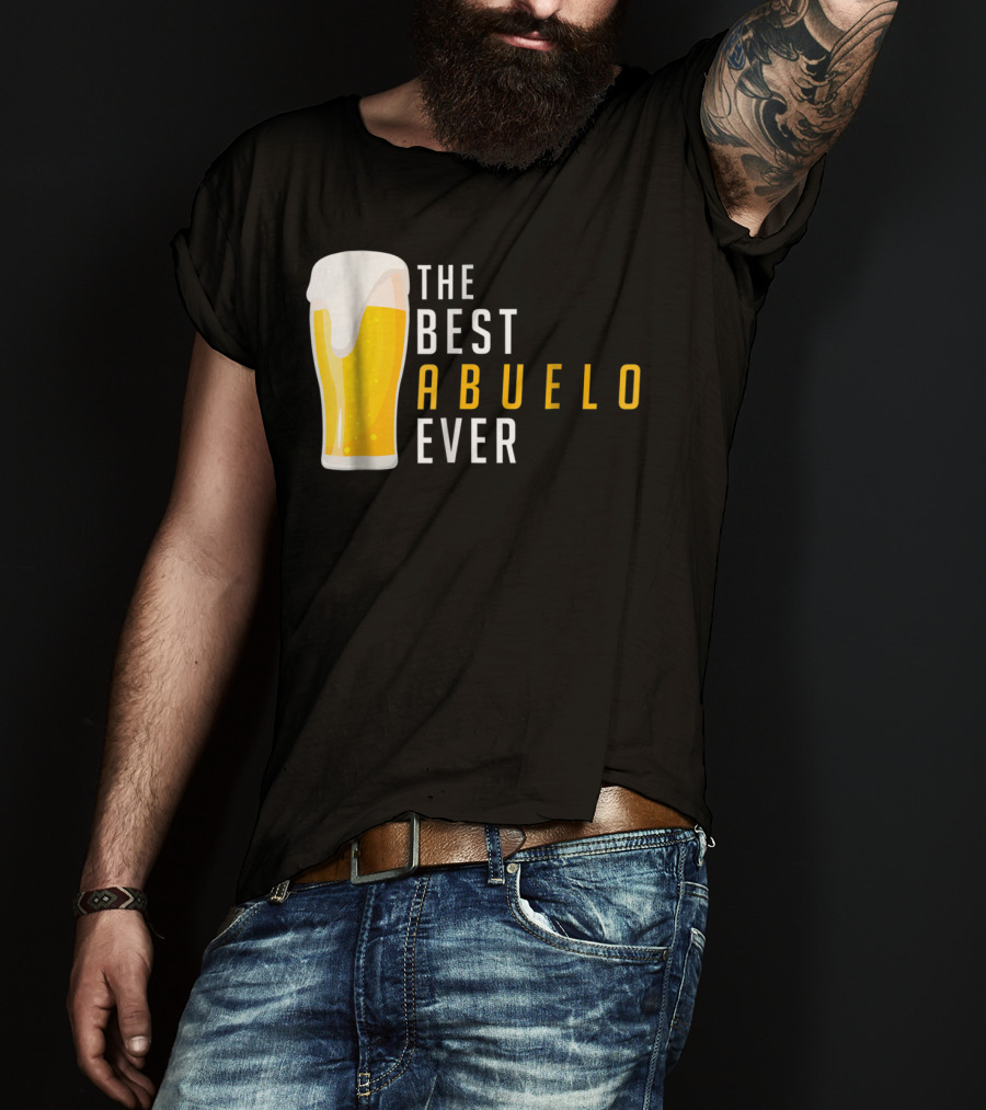 The Best Abuelo Ever Beer Glass T-Shirt
