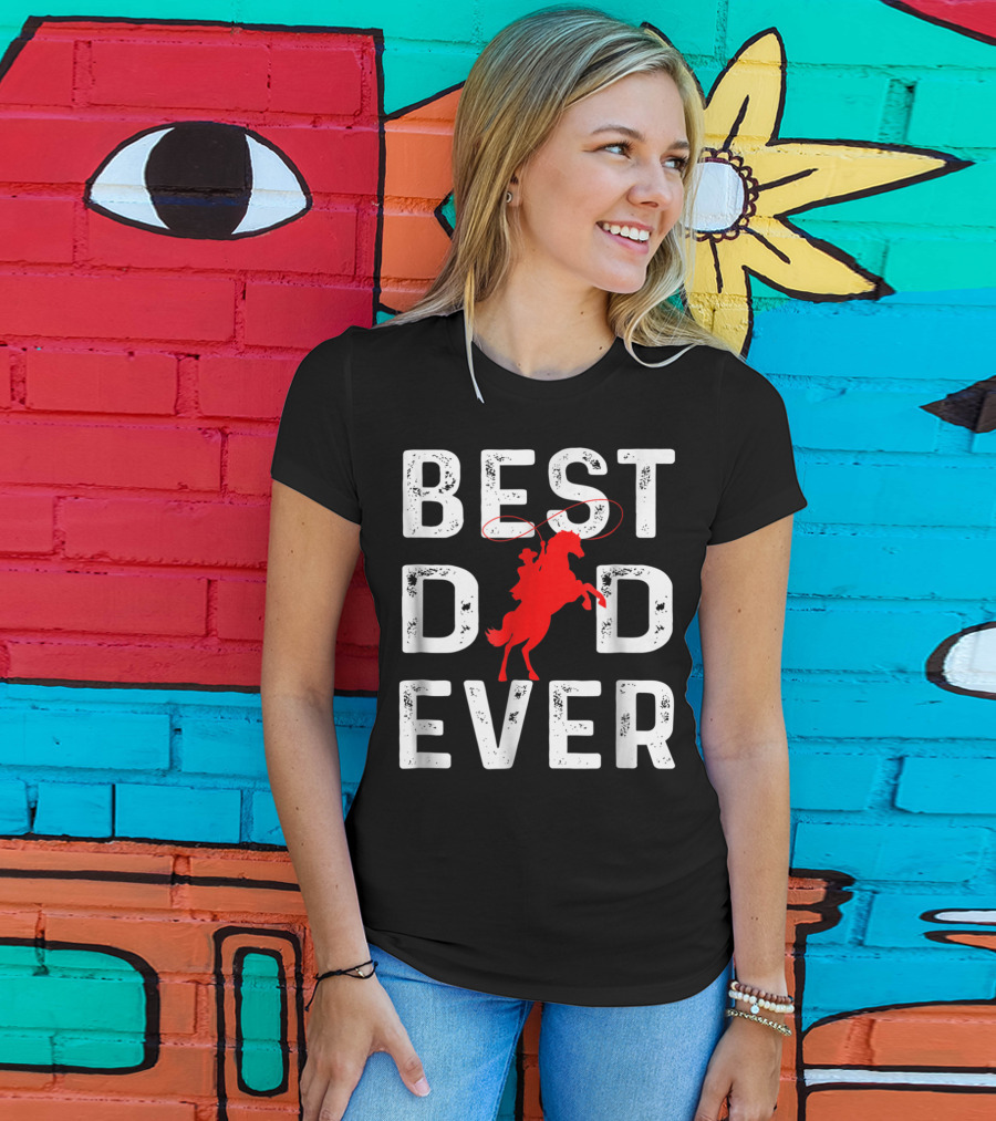 Best Dad Ever Cowboy Rider Iconic T-Shirt