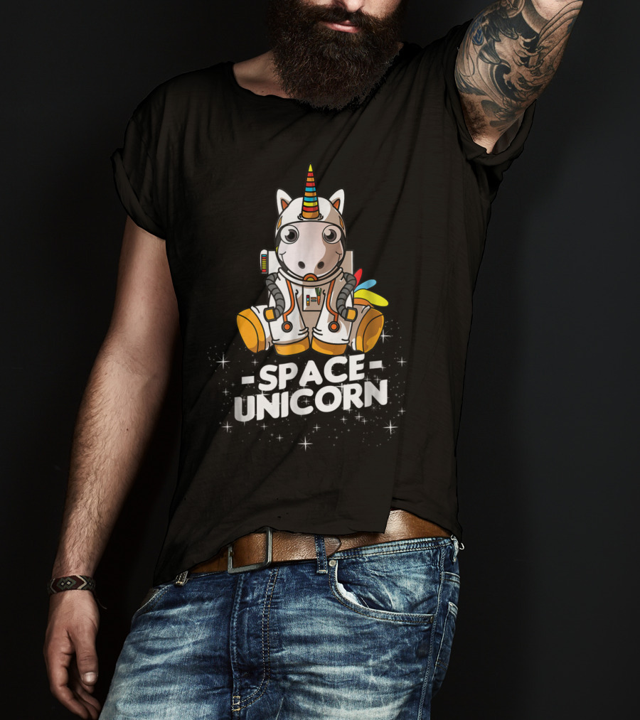 Space Unicorn Christmas Suit Dog Owner T-Shirt