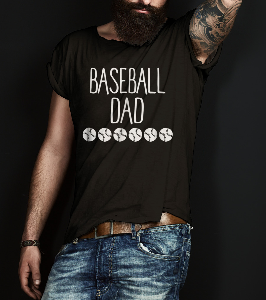 Baseball Dad Cute Sports Balls T-Shirt