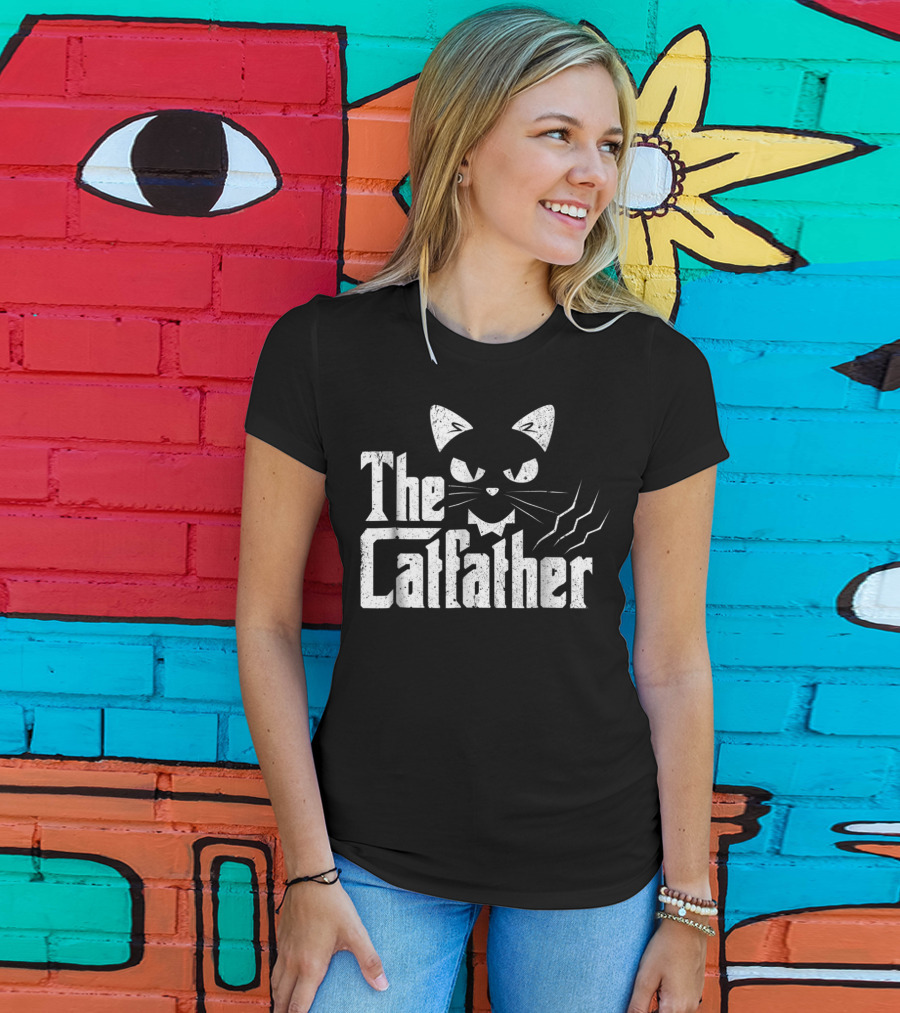 The Catfather Cats Dad Movie Parody Daddy T-Shirt