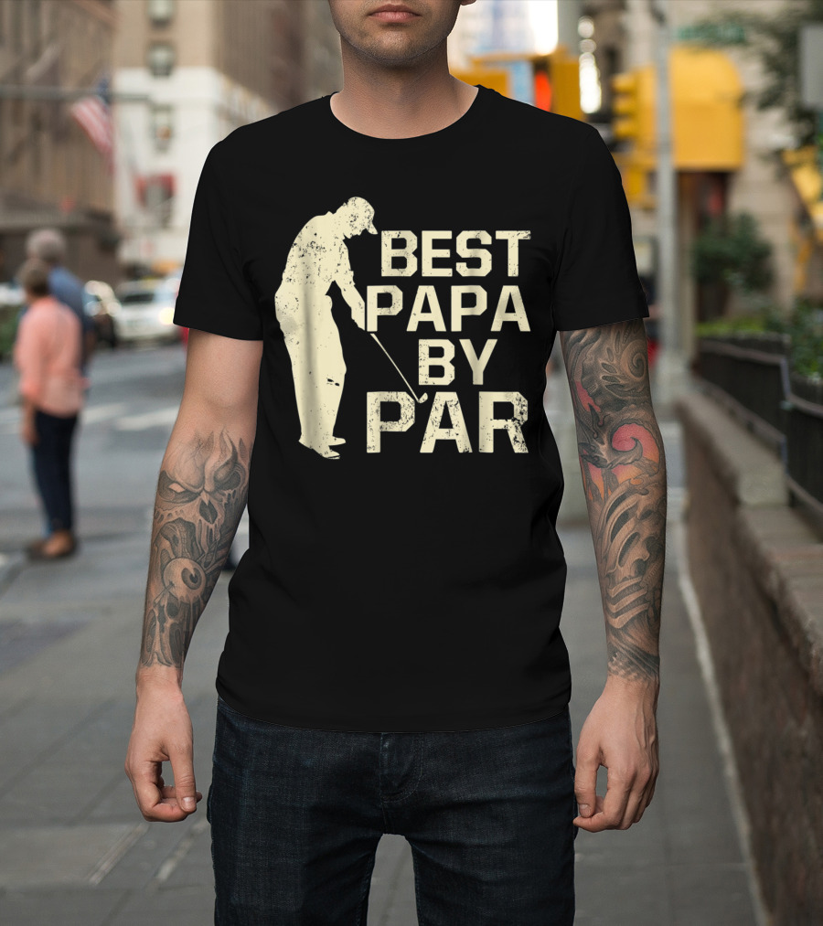 Best Papa By Par Funny Golf T-Shirt