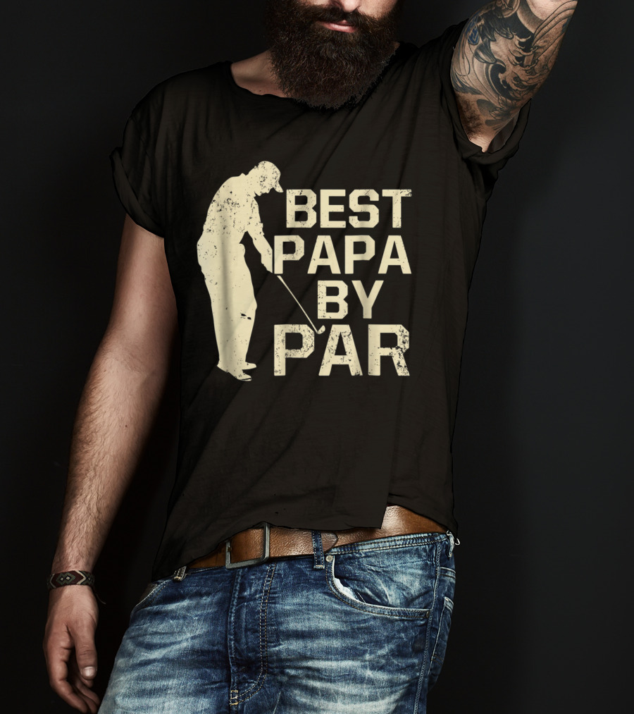 Best Papa By Par Funny Golf T-Shirt