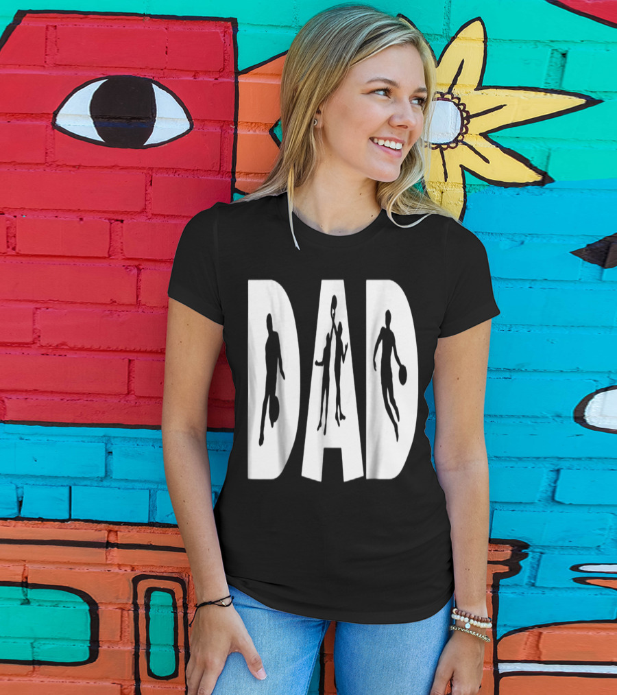 Basketball Dad Silhouette Sports Enthusiast Father's T-Shirt