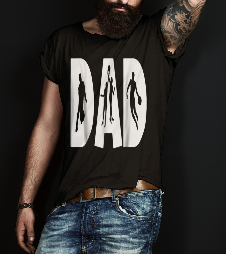 Basketball Dad Silhouette Sports Enthusiast Father's T-Shirt