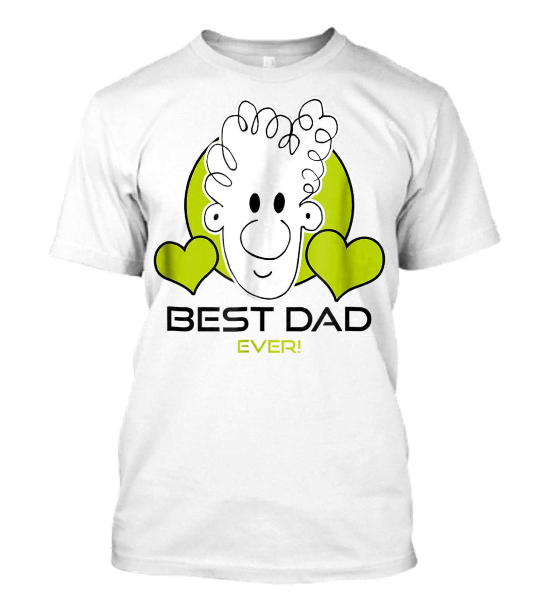 Best Dad Ever Cartoon Heart T-Shirt
