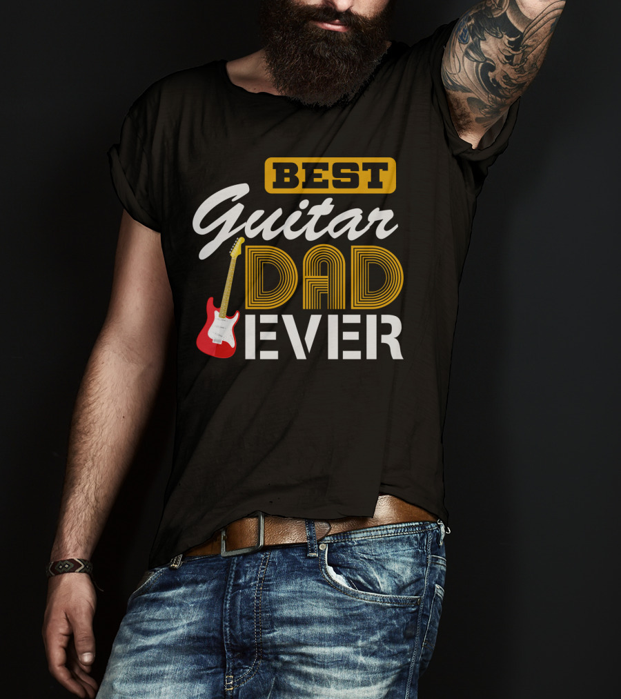 Best Guitar Dad Ever Electric Guitarist Father's Day T-Shirt