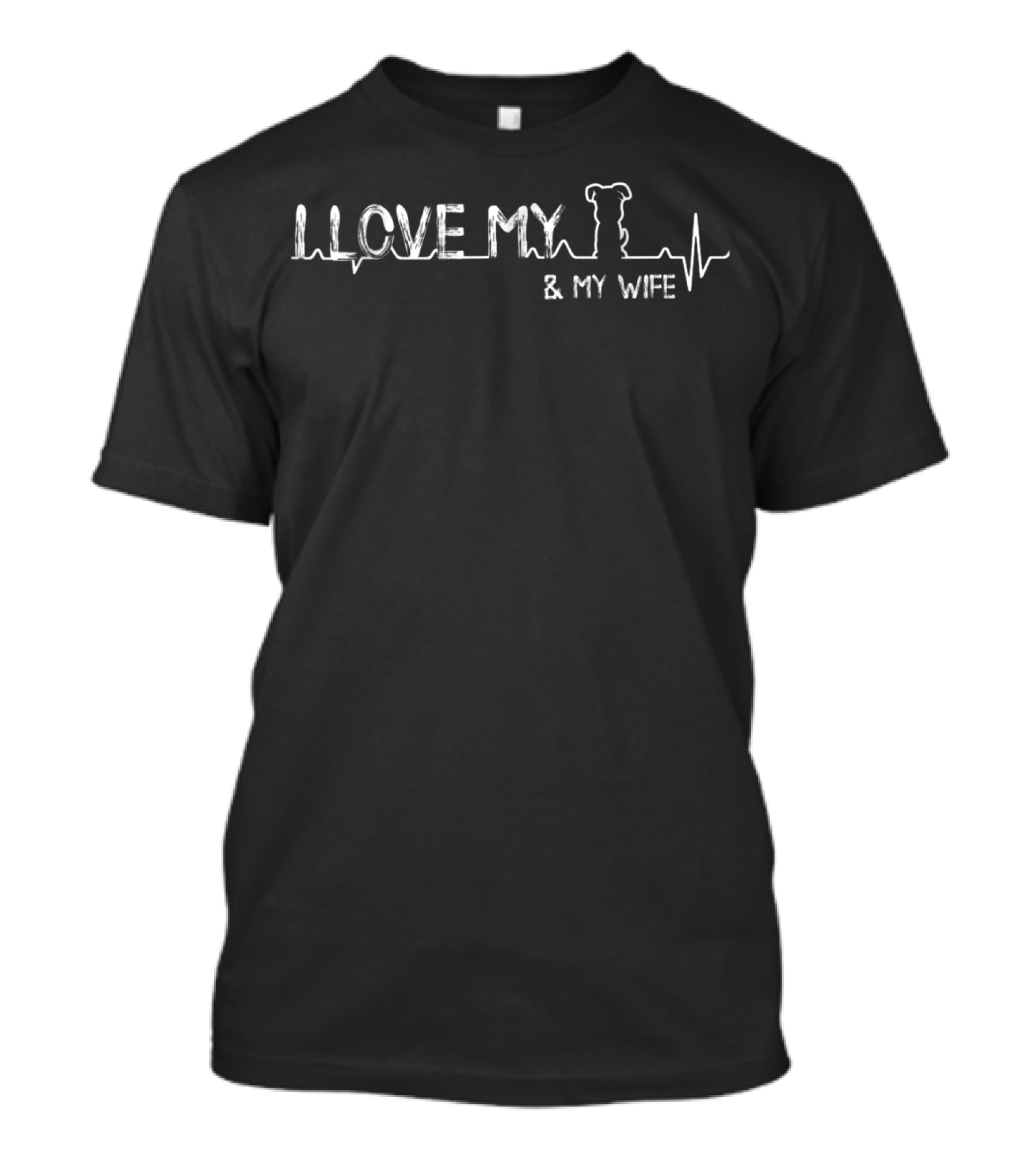 I Love My Schnauzer Heartbeat And My Wife Dog Lovers13 T-Shirt