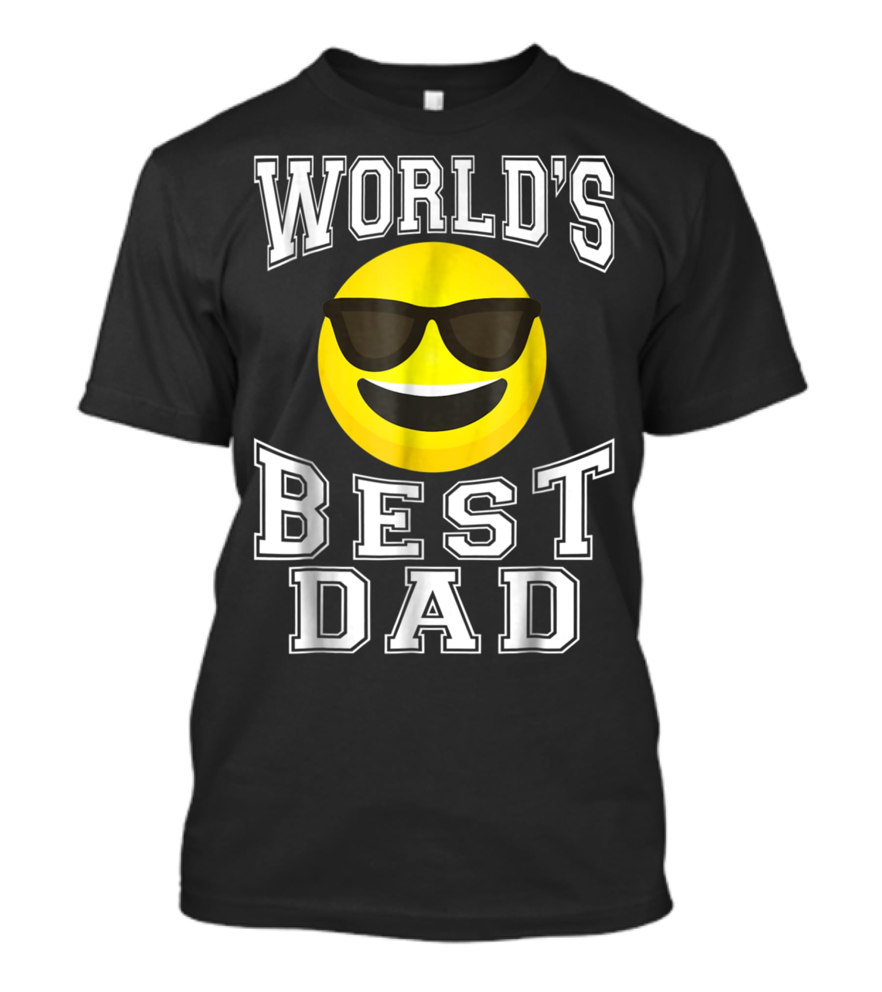 World's Best Dad Cool Emoticon T-Shirt