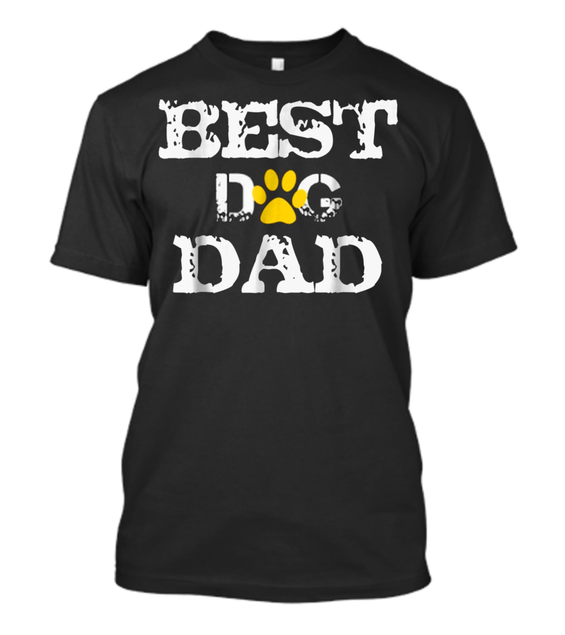 Best Dog Dad Paw Print Birthday T-Shirt