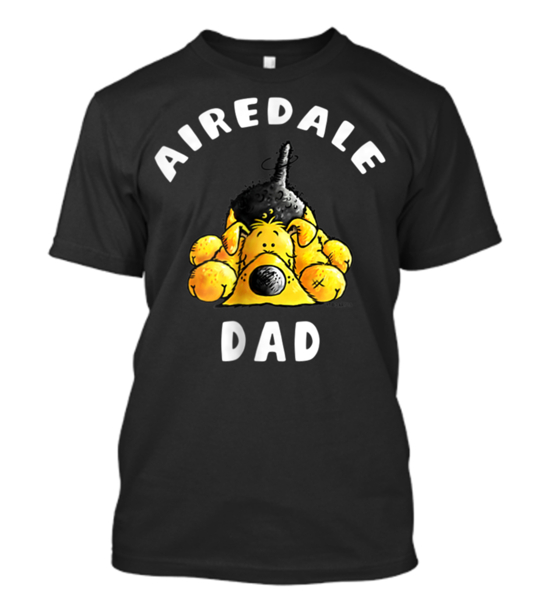 Airedale Terrier Dad Dog Breed Cartoon T-Shirt