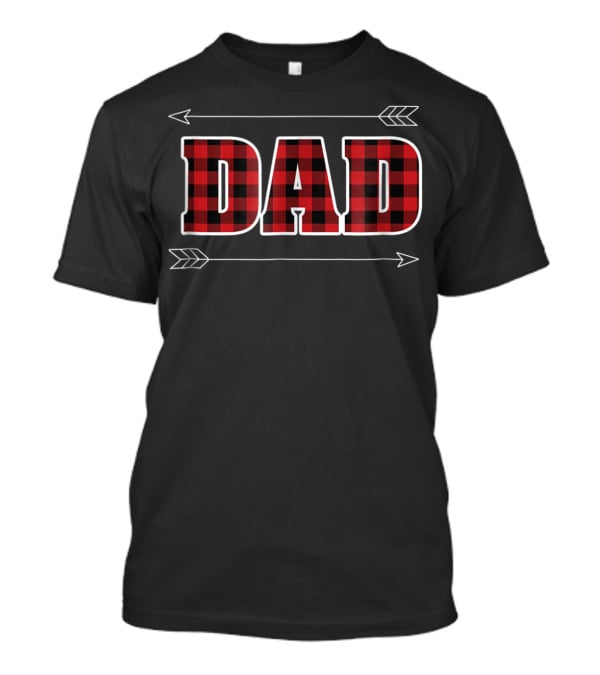Buffalo Plaid Dad Lumberjack Family Birthday Arrows T-Shirt