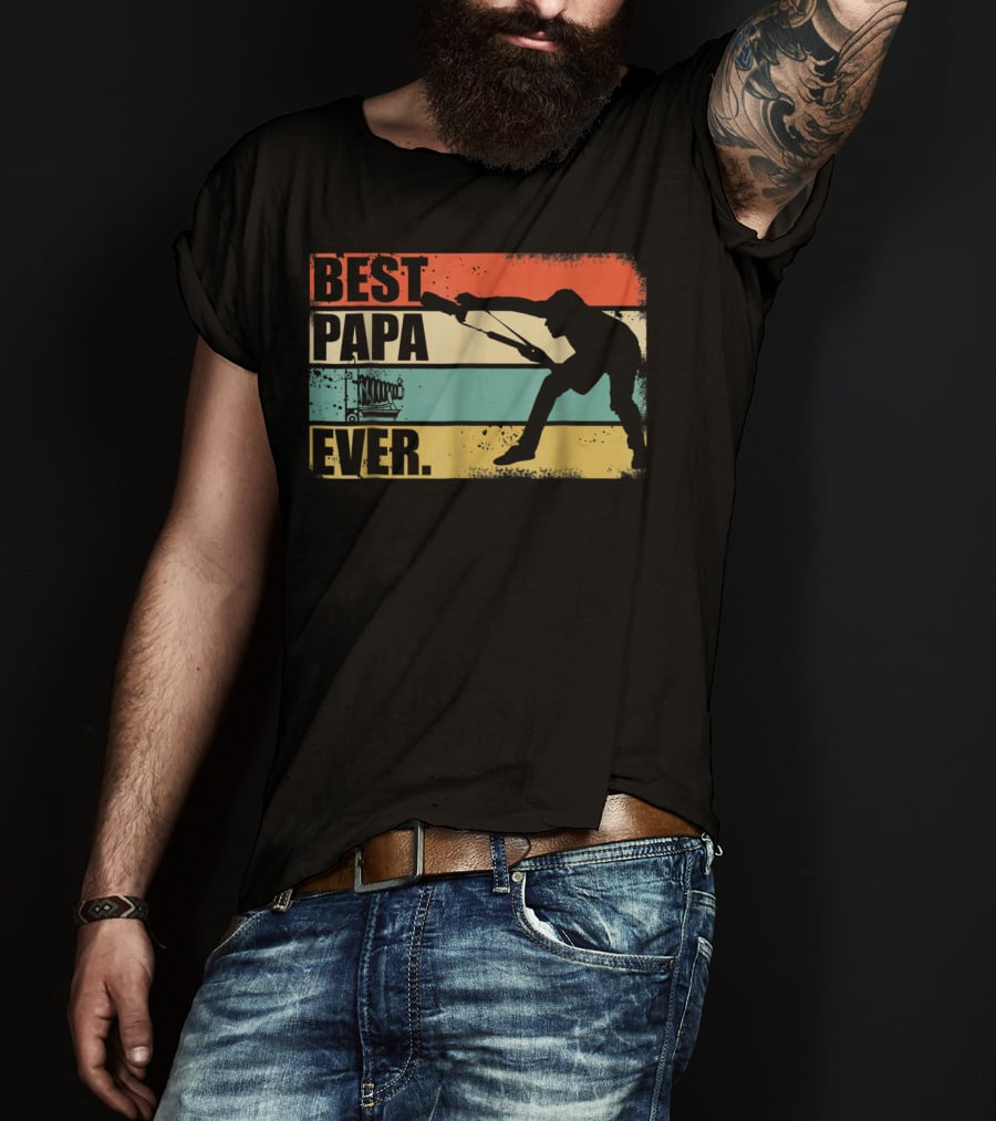 Best Papa Ever Retro Photographer T-Shirt