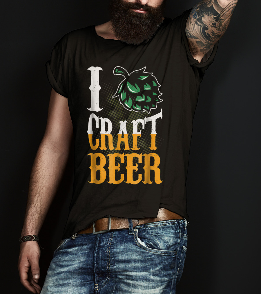 Brew Dad I Craft Beer I Love Craft Beer Hops T-Shirt