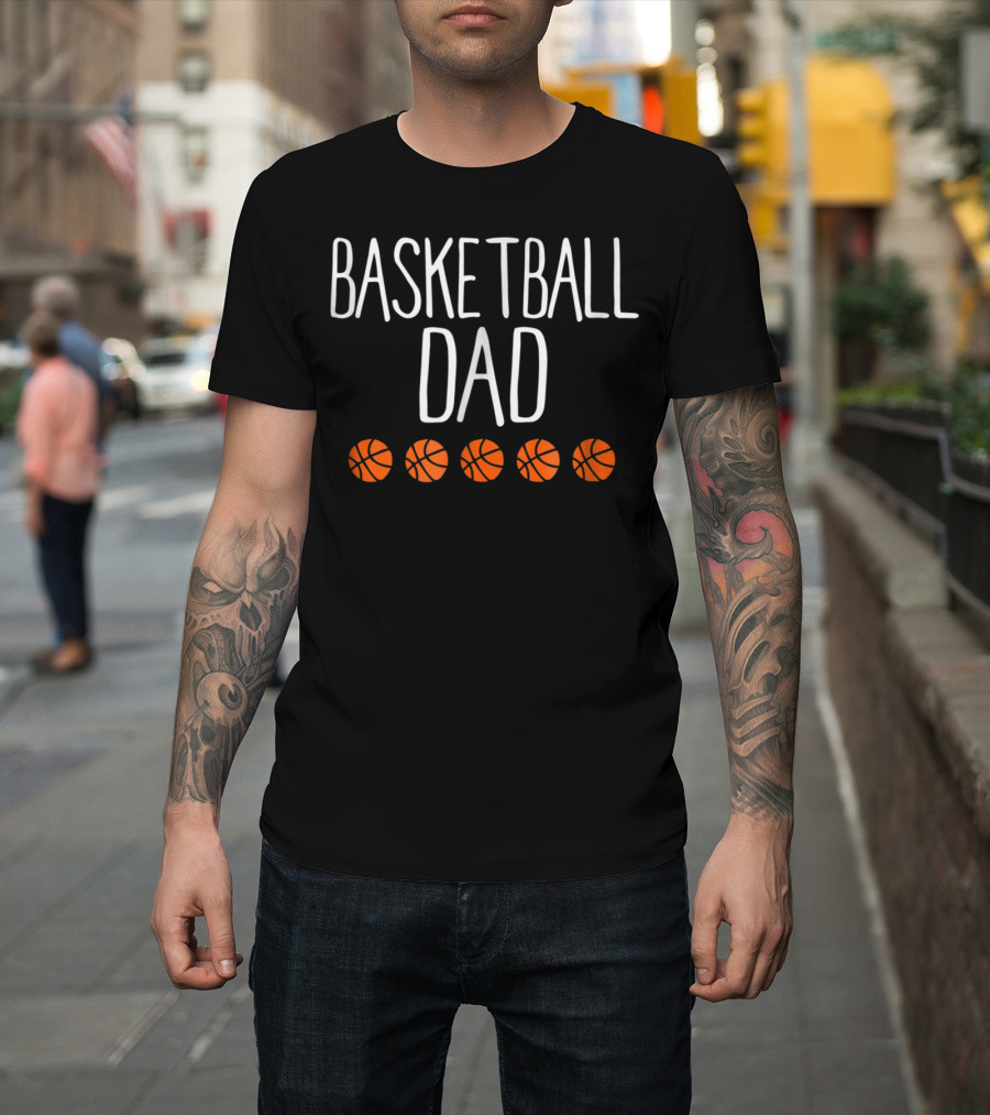 Basketball Dad Cute Sports Basketballs T-Shirt