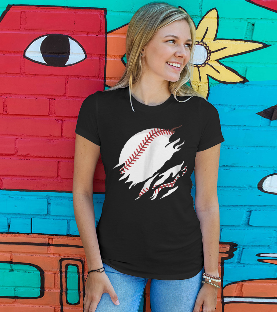 Baseball In Me Basketball Inside Me TSh36 Baseball Tears T-Shirt