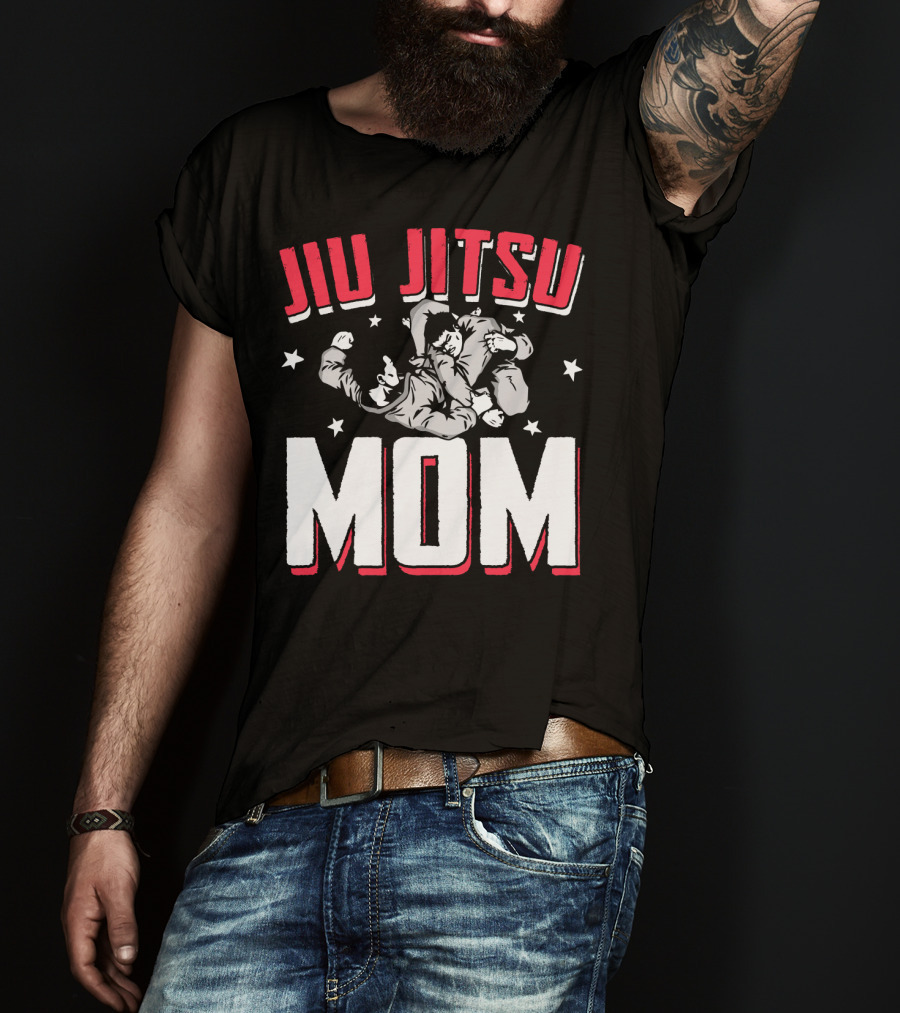 Jiu Jitsu Mom Stars Martial Arts Player T-Shirt