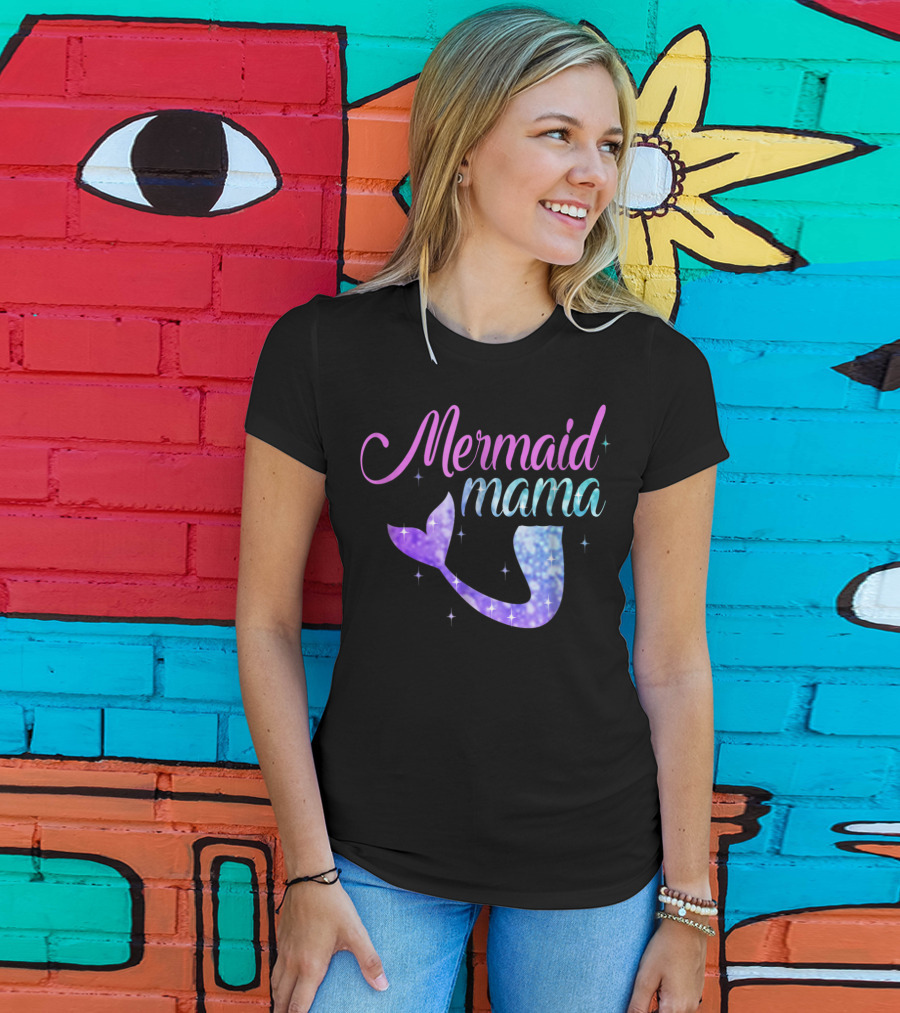 Mermaid Mama Sparkling Tail T-Shirt