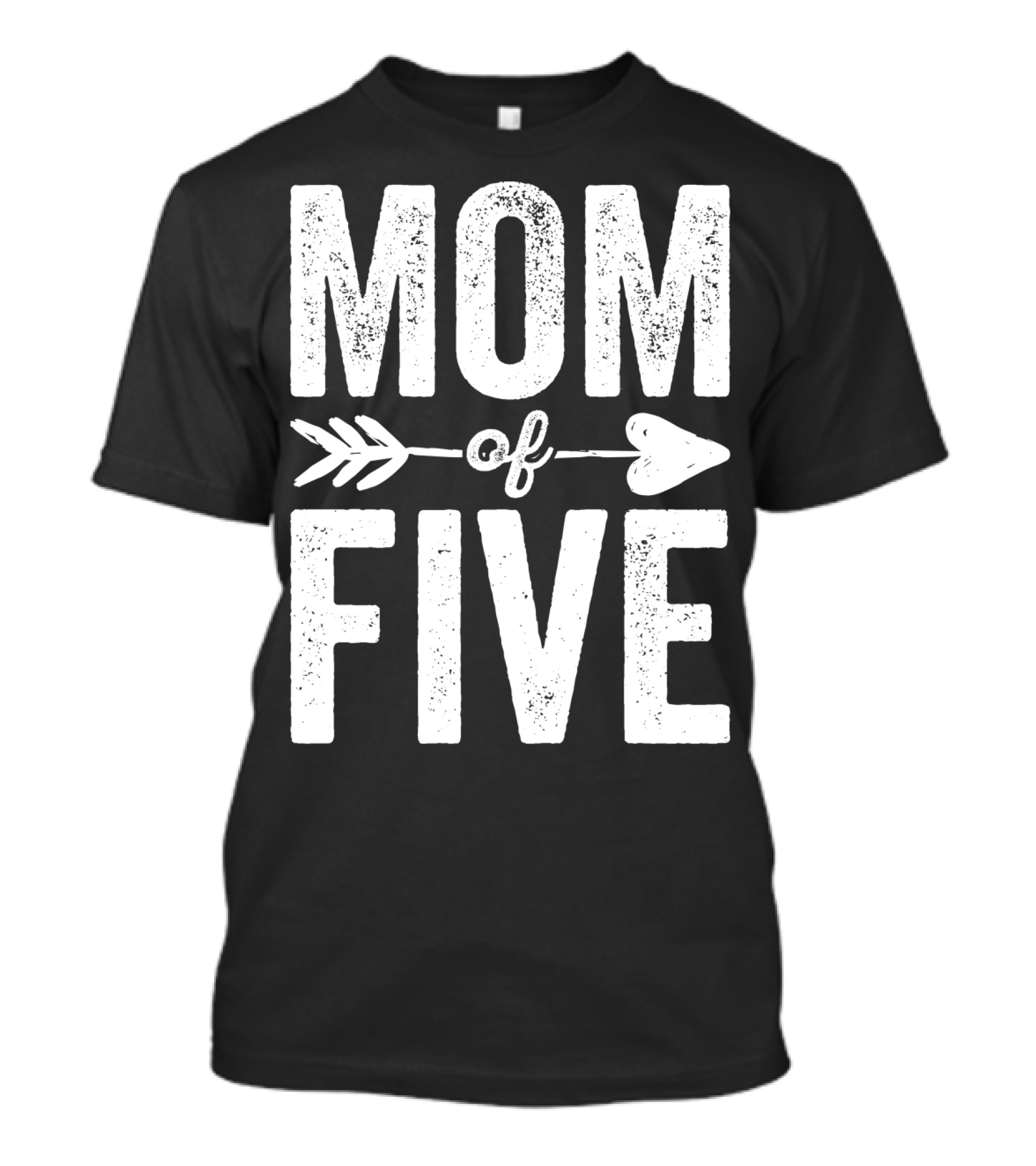 Mom Of Five Arrow Heart T-Shirt