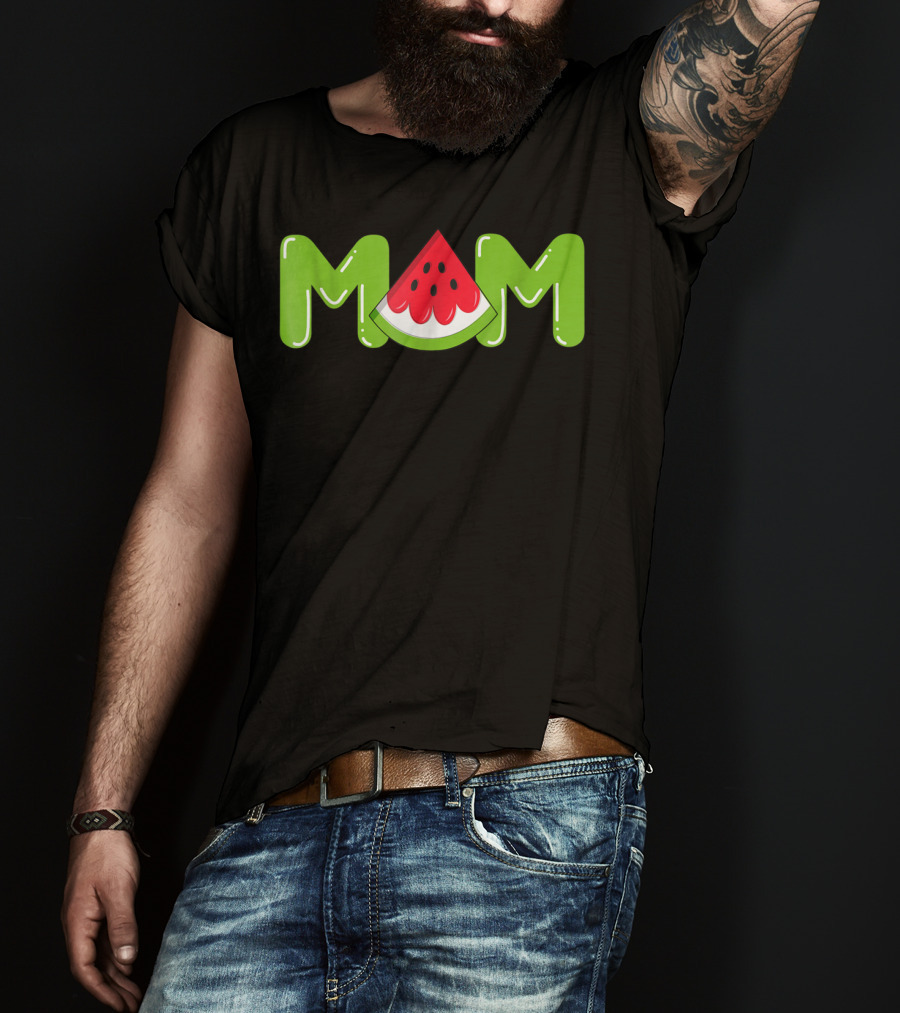 Mom Watermelon Tropical Summer Fruit Mother T-Shirt