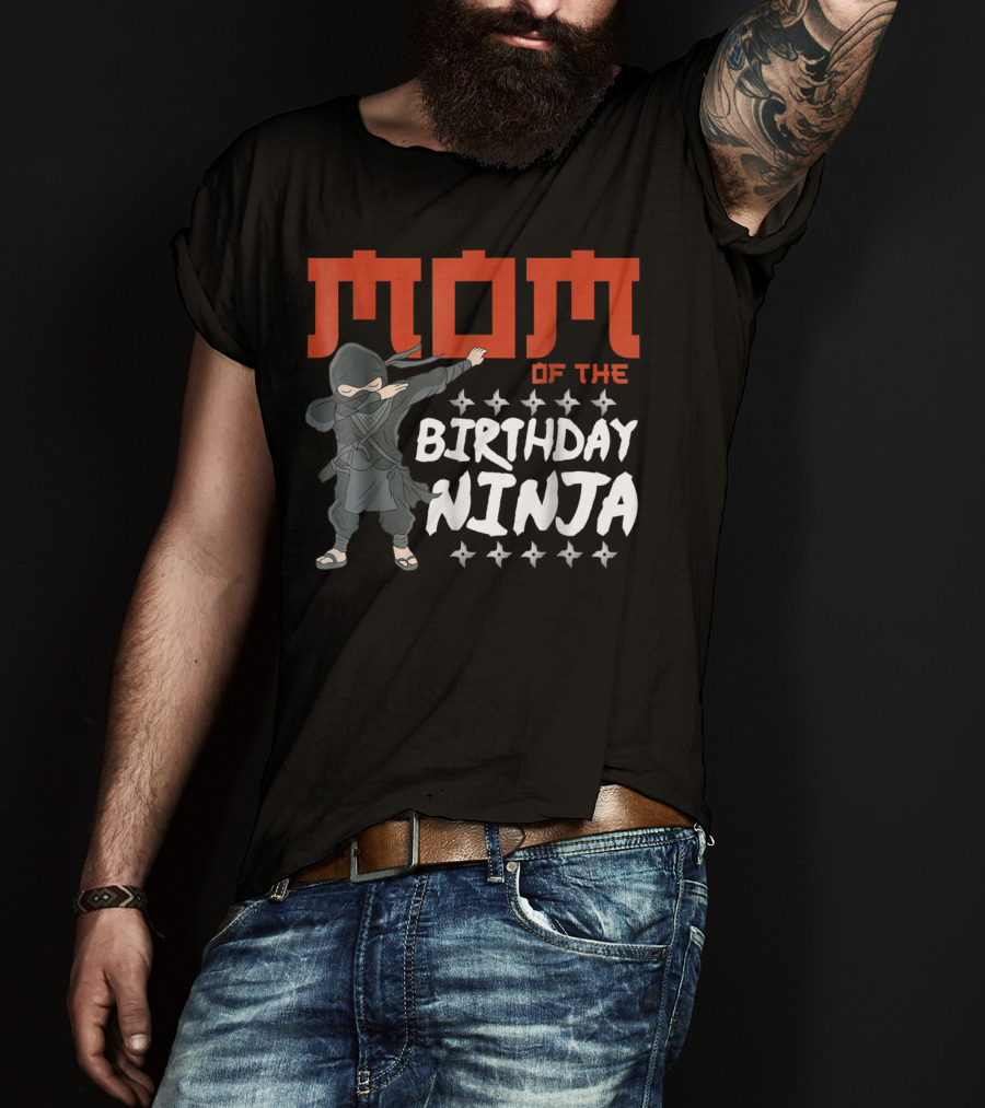 MOM Of The Birthday Ninja Party Wear22 T-Shirt