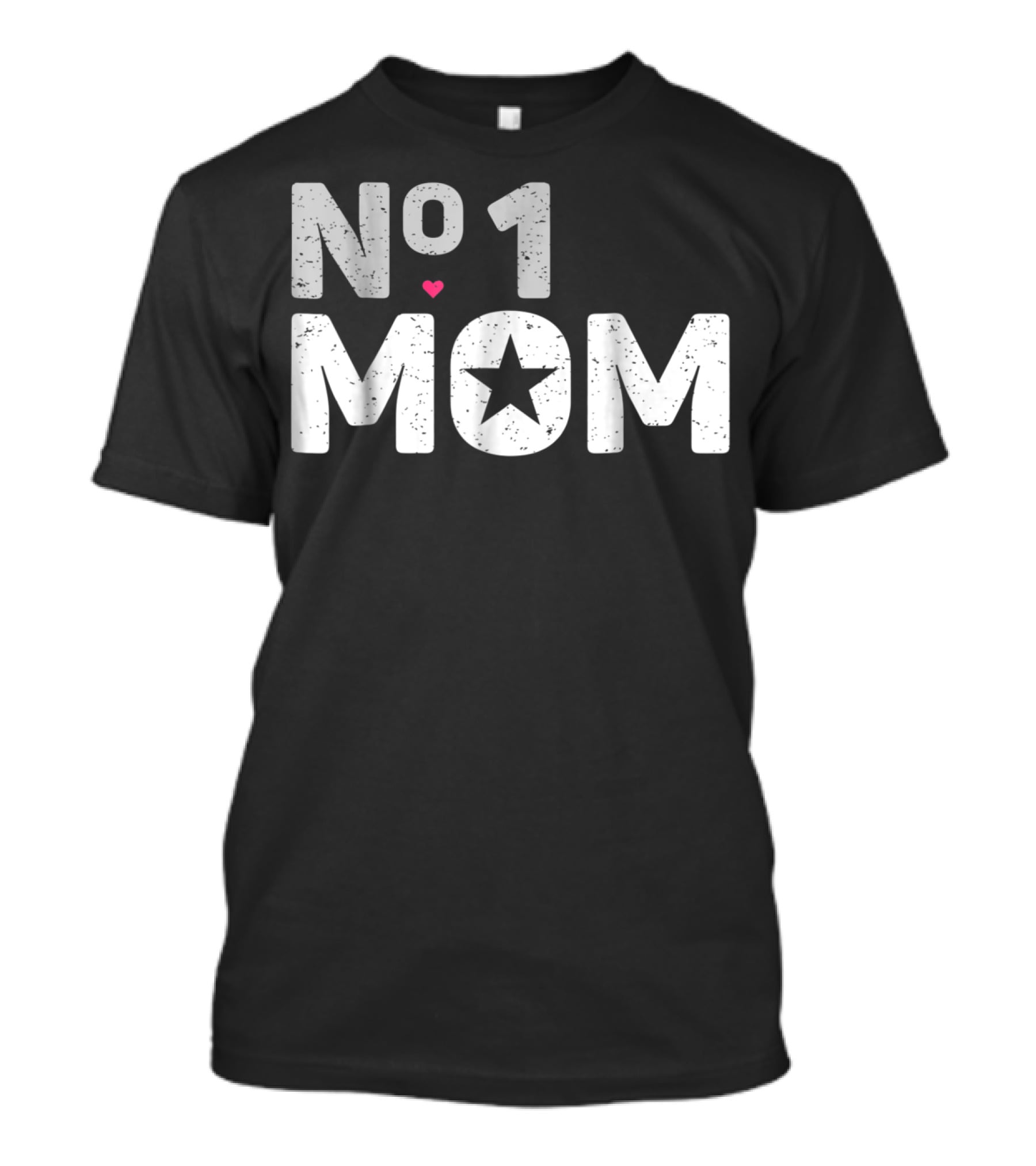 NO 1 Mom Star Heart T-Shirt