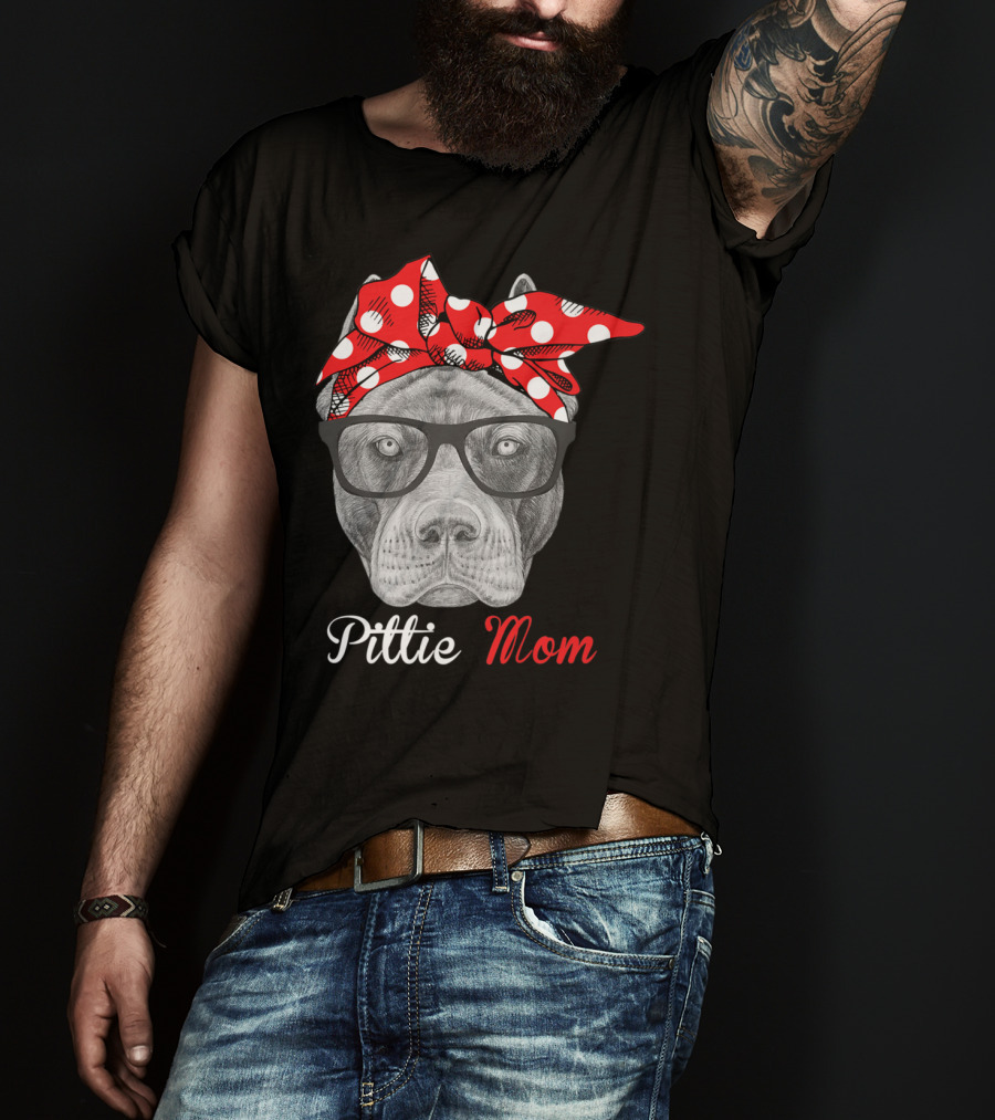 Pittie Mom Pitbull Dog Lovers Mothers Day T-Shirt