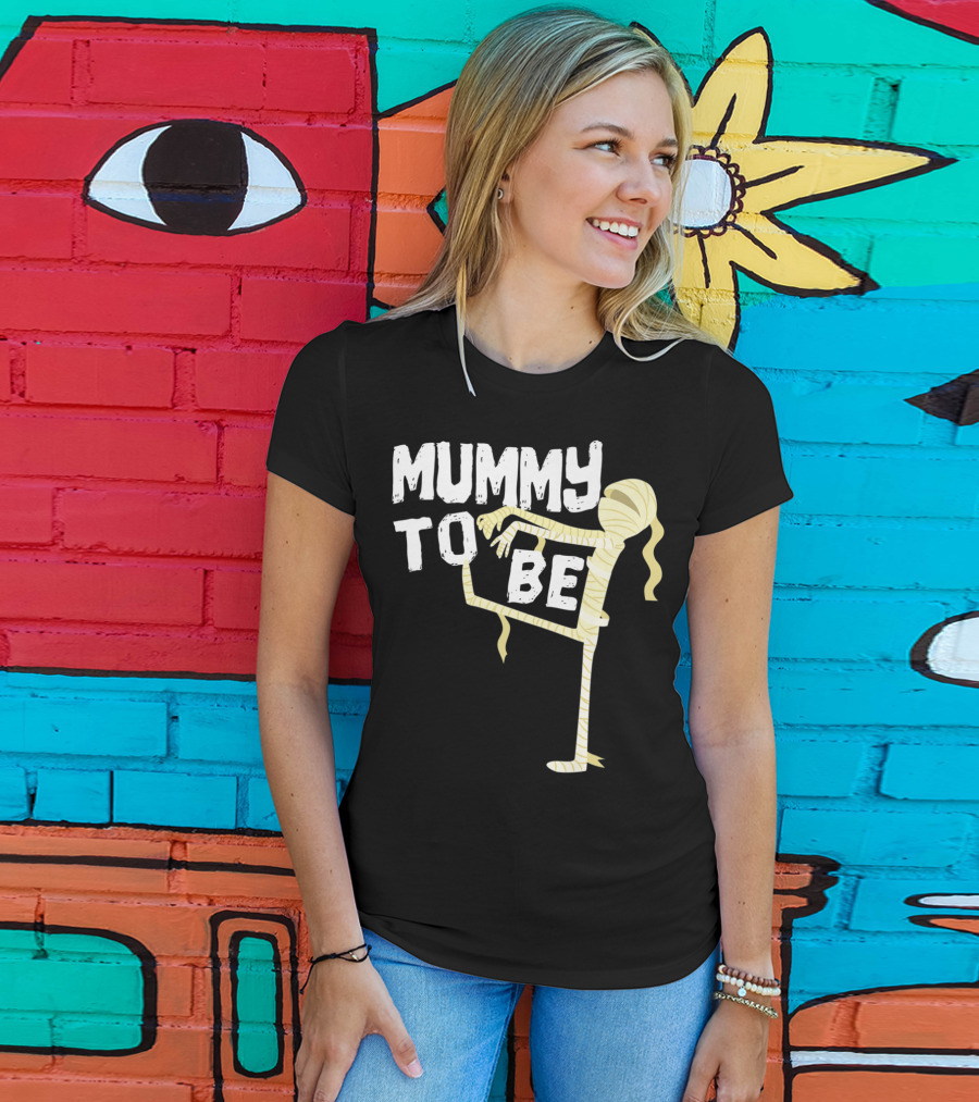 Mummy To Be Pregnancy Halloween First Time Mom Reveal Baby Shower60 T-Shirt