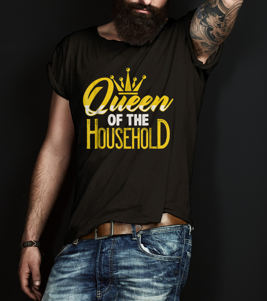 Queen Of The Household Funny Mom Life Soccer T-Shirt