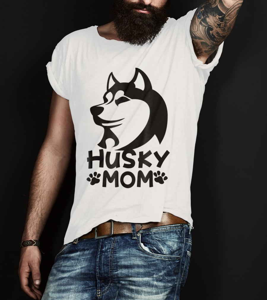 Husky Mom Siberian Husky Lovers I Love My Husky T-Shirt