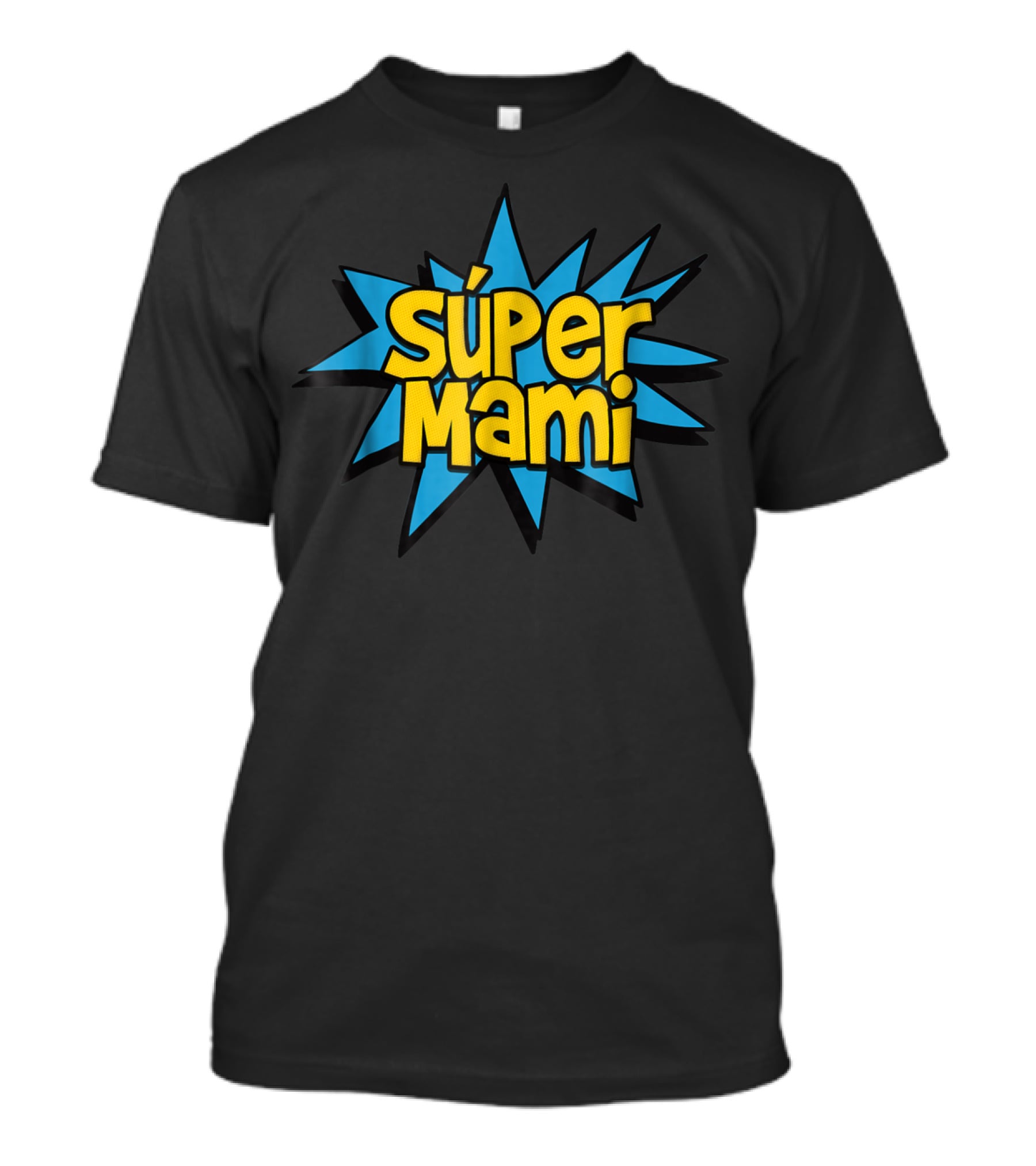 Súper Mami Spanish Mom Comic Book Superhero Graphic Burst T-Shirt