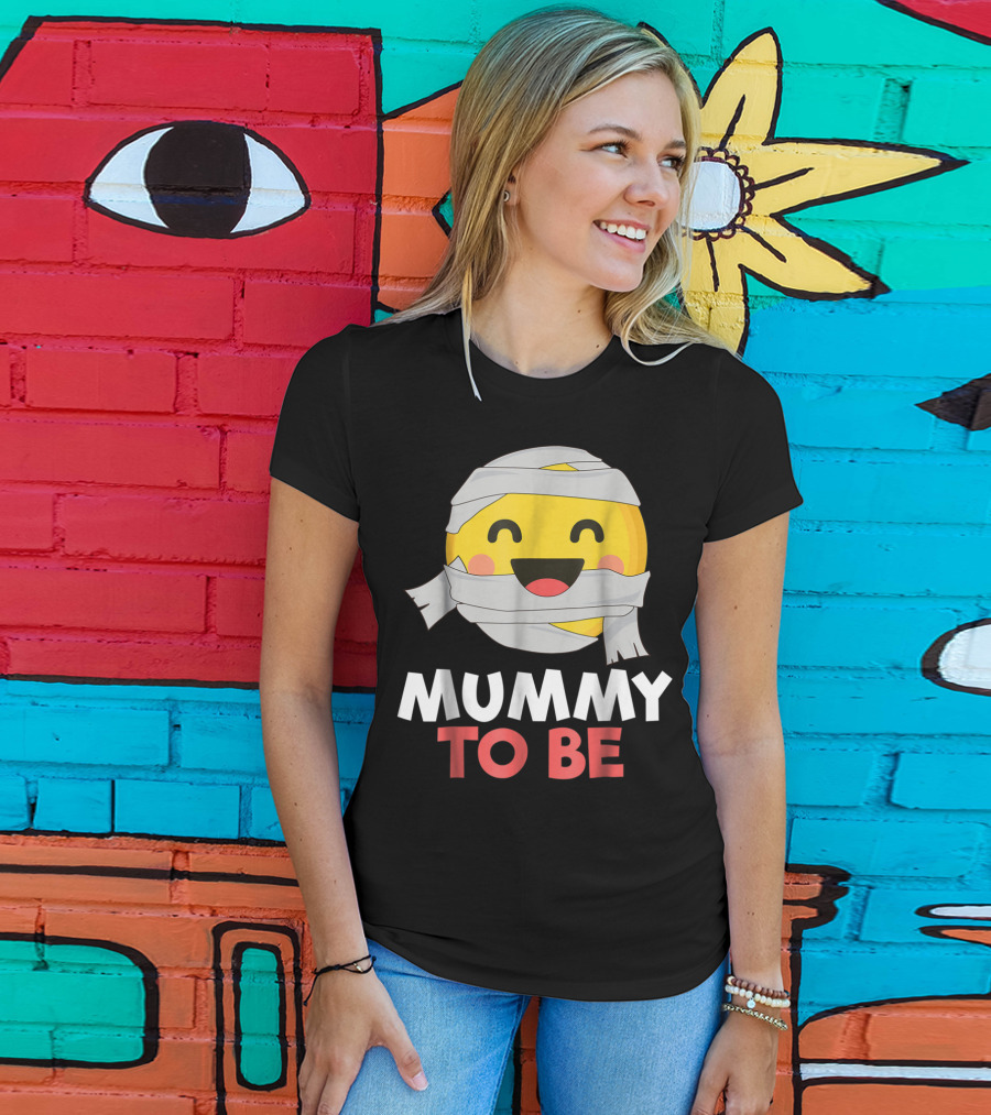 Mummy To Be Emoji Halloween Pregnancy T-Shirt