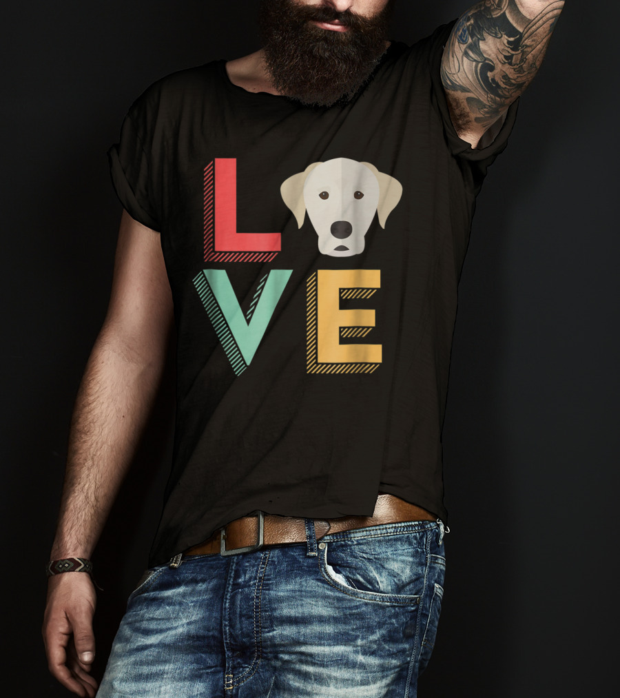 I Love Labrador Dog Lover Lab Puppies Mom And Dad39 Cute Puppy Head In LOVE T-Shirt