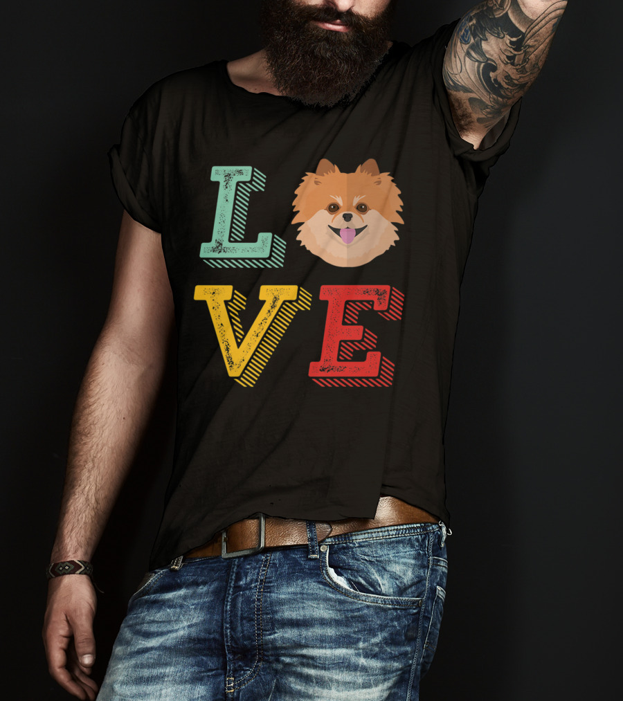 LOVE Pomeranian Dog For Pom Puppy Lover14 T-Shirt