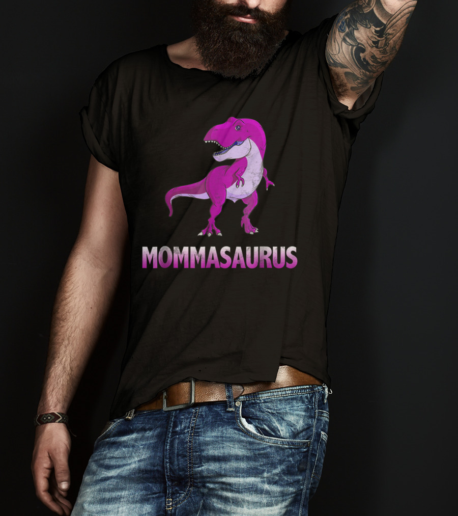 MOMMASAURUS Pink TRex Mother Momma TRex T-Shirt