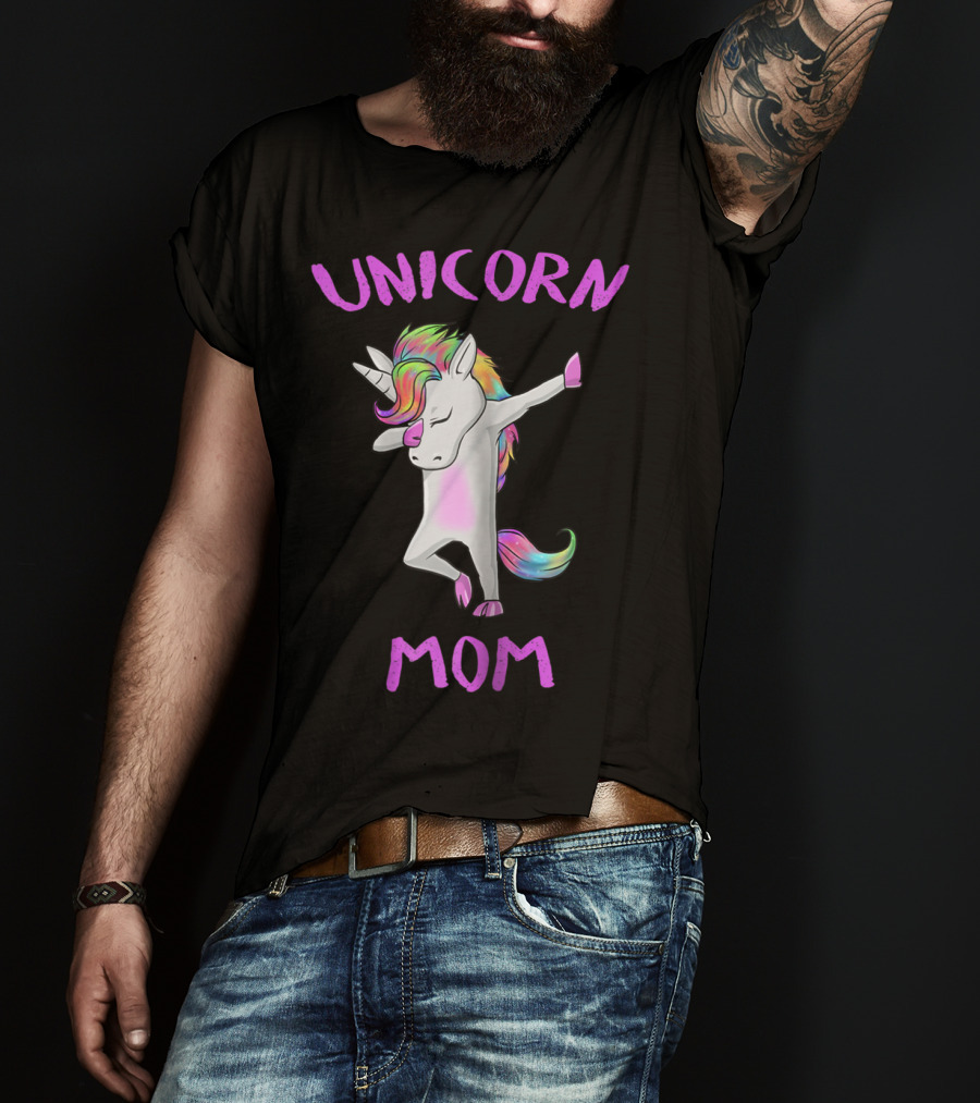 Unicorn Mom Dabbing Rainbow Unicorn Dab T-Shirt