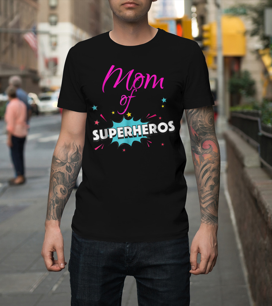 Mom Of Superheros Fun Cute Women T-Shirt