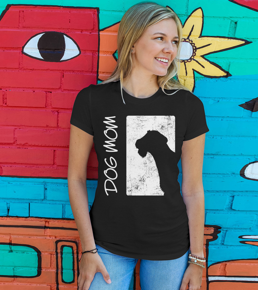 Dog Mom Airedale Terrier Silhouette S72 T-Shirt