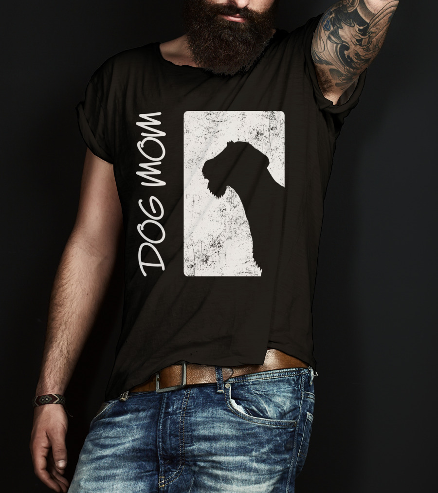 Dog Mom Airedale Terrier Silhouette S72 T-Shirt