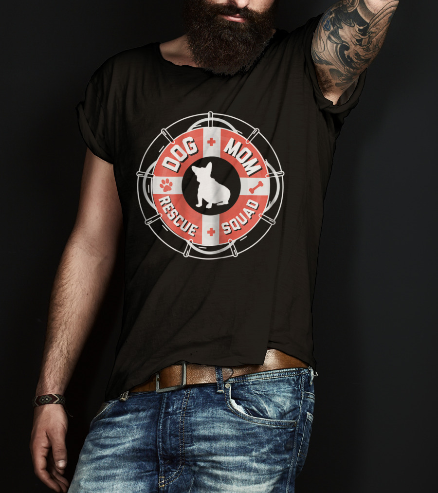 Dog Mom Rescue Squad Funny Cute Animal Lovers T-Shirt