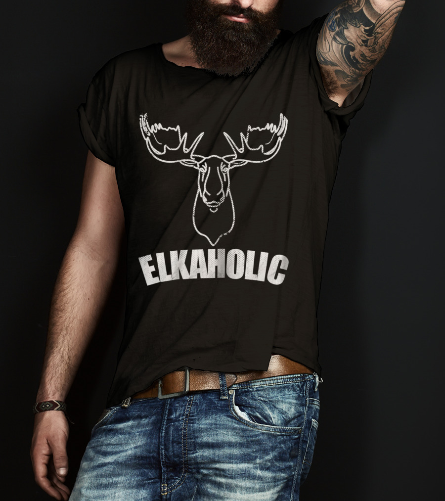 Elkaholic Funny Elk Hunting Mom Hunter46 T-Shirt