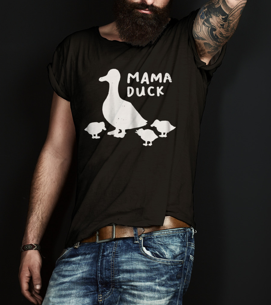 Mama Duck And Duckling Babies Funny Mother Of 361 T-Shirt