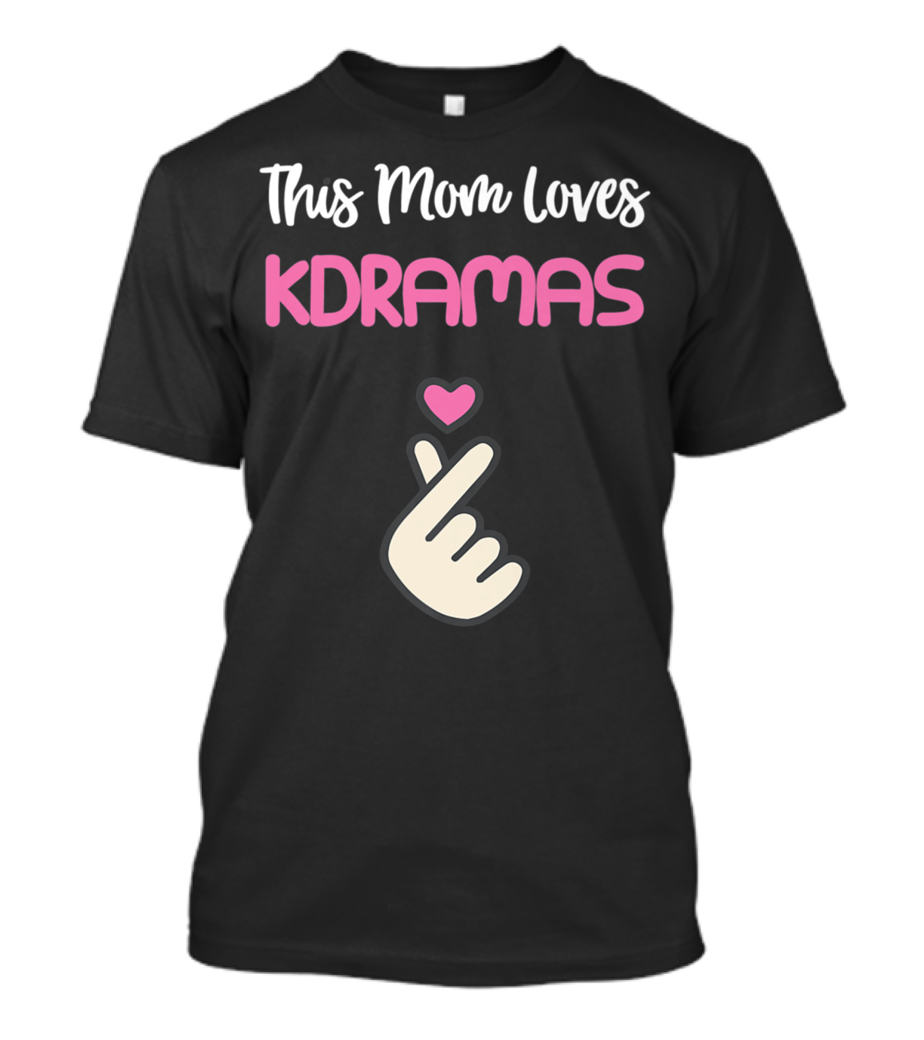 This KPop Mom Loves Kdramas With Heart Hand Gesture T-Shirt