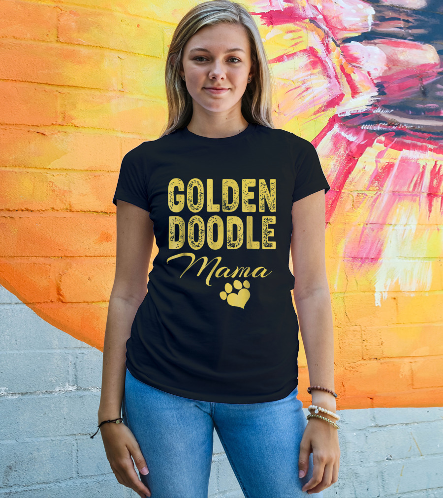 Goldendoodle Mama Paw Print Fun Idea8 T-Shirt