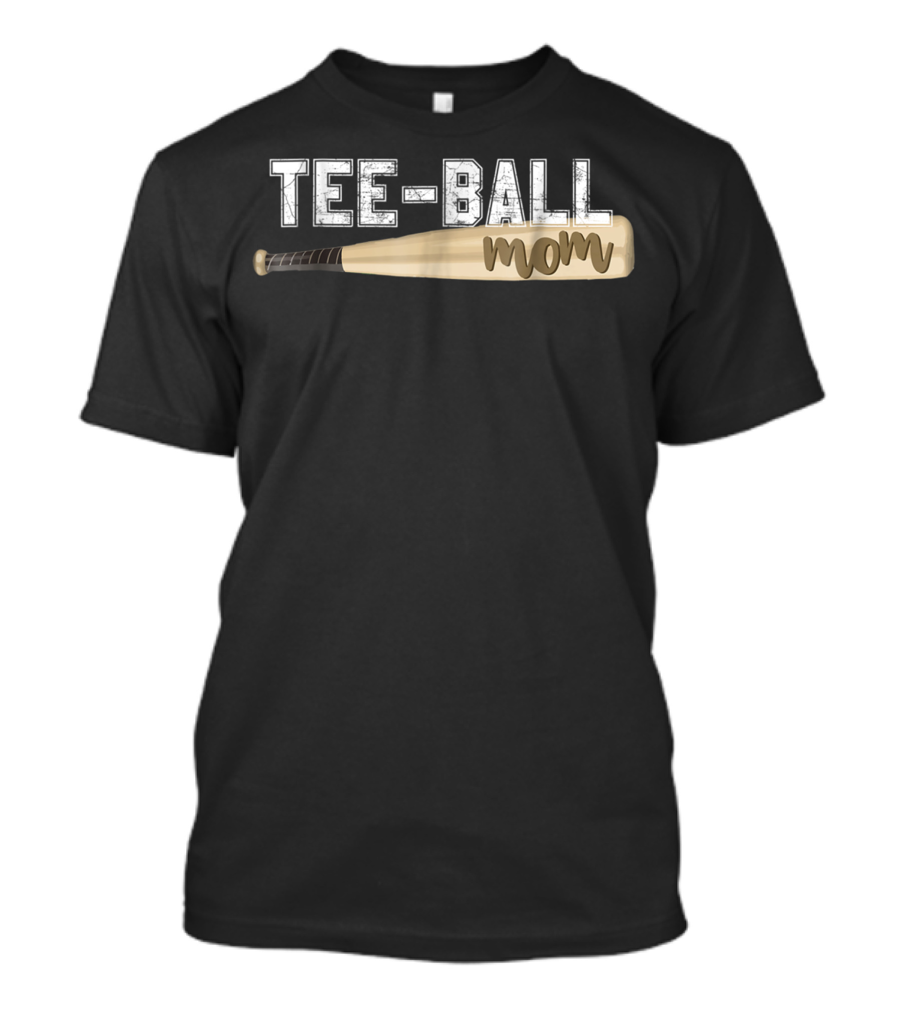 Tee-Ball Mom Baseball Bat Cute Teeball T-Shirt